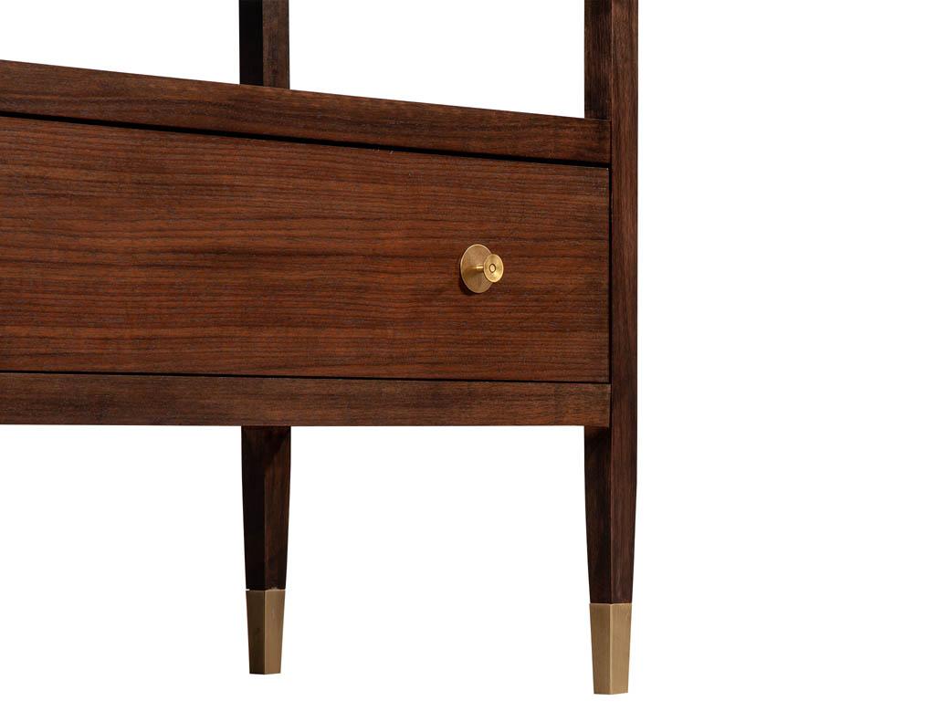 Pair of Baker Furniture Modern Walnut Chests 4