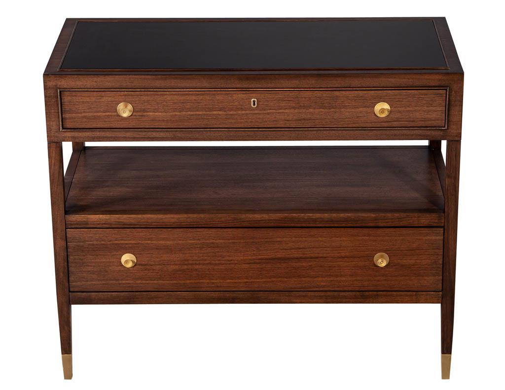American Pair of Baker Furniture Modern Walnut Chests