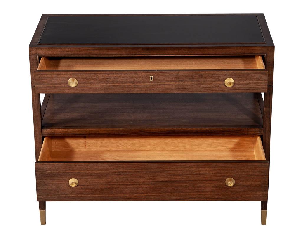 Pair of Baker Furniture Modern Walnut Chests In New Condition In North York, ON