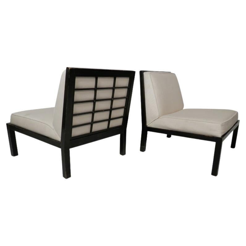 Pair of Baker Furniture Slipper Chairs