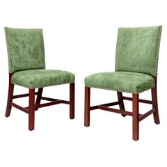 Pair Of Baker Furniture Upholstered Side Chairs