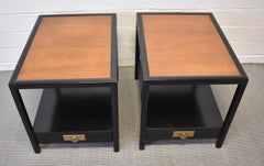 Pair of Baker Hollywood Regency End Tables by Michael Taylor