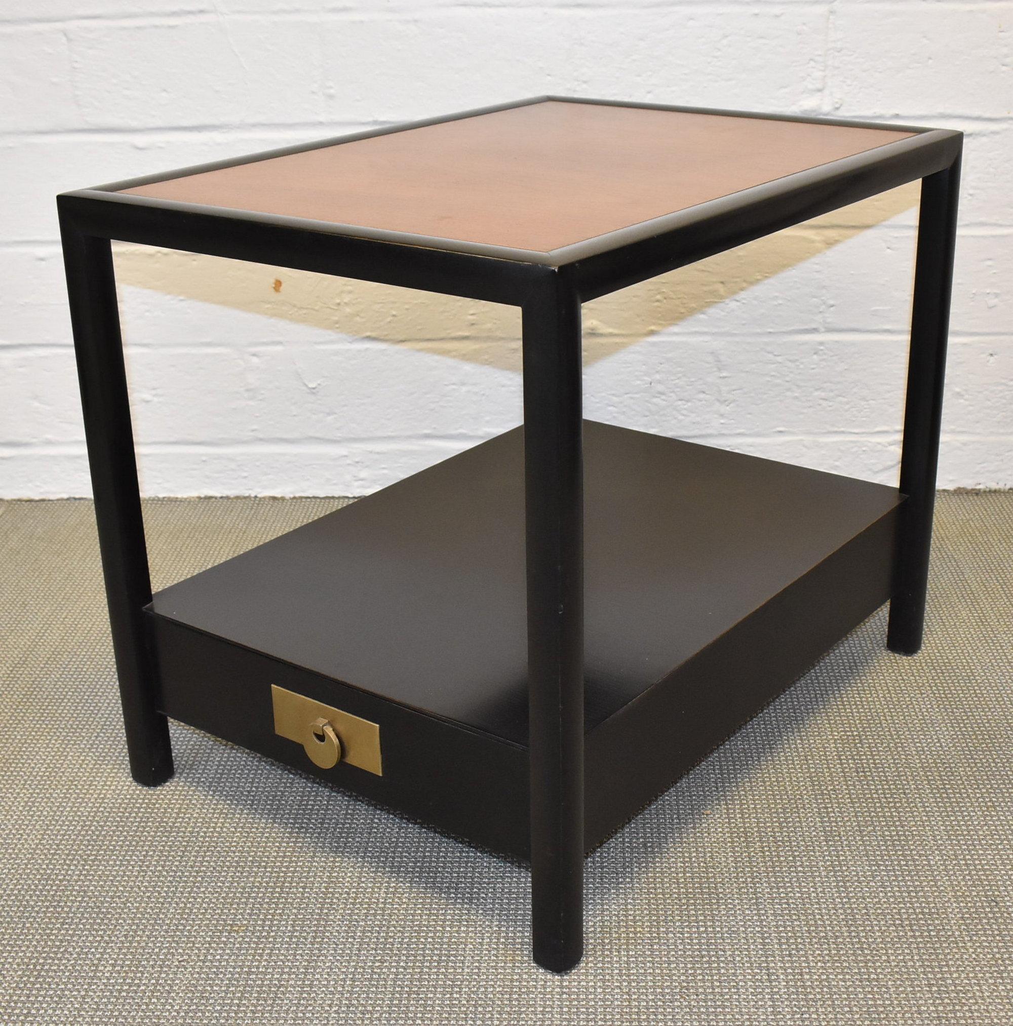 20th Century Pair of Baker Hollywood Regency End Tables by Michael Taylor For Sale