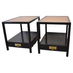 Retro Pair of Baker Hollywood Regency End Tables by Michael Taylor