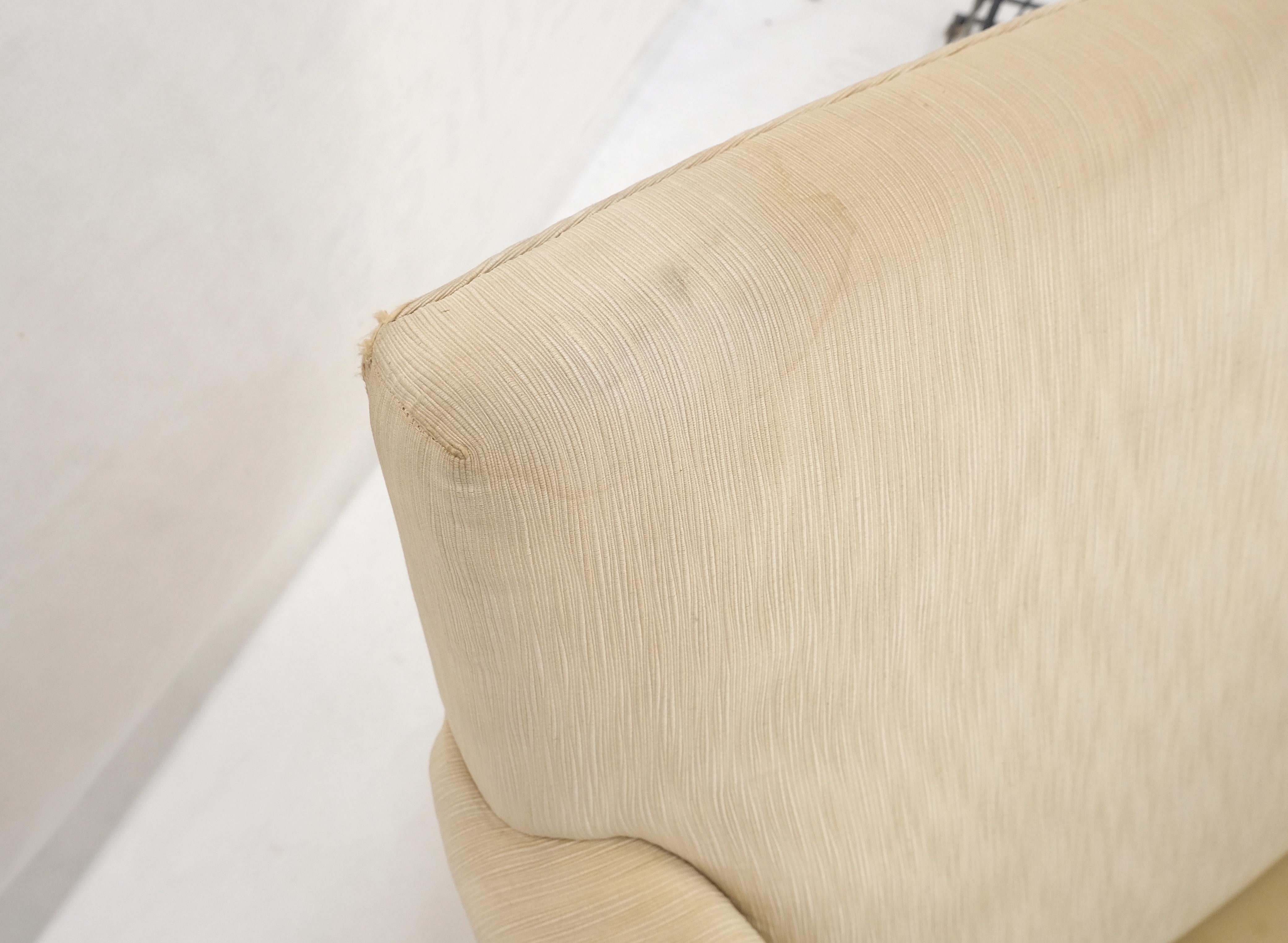 Pair of Baker Light Cream Beige Upholstery Lounge Club Chairs 4