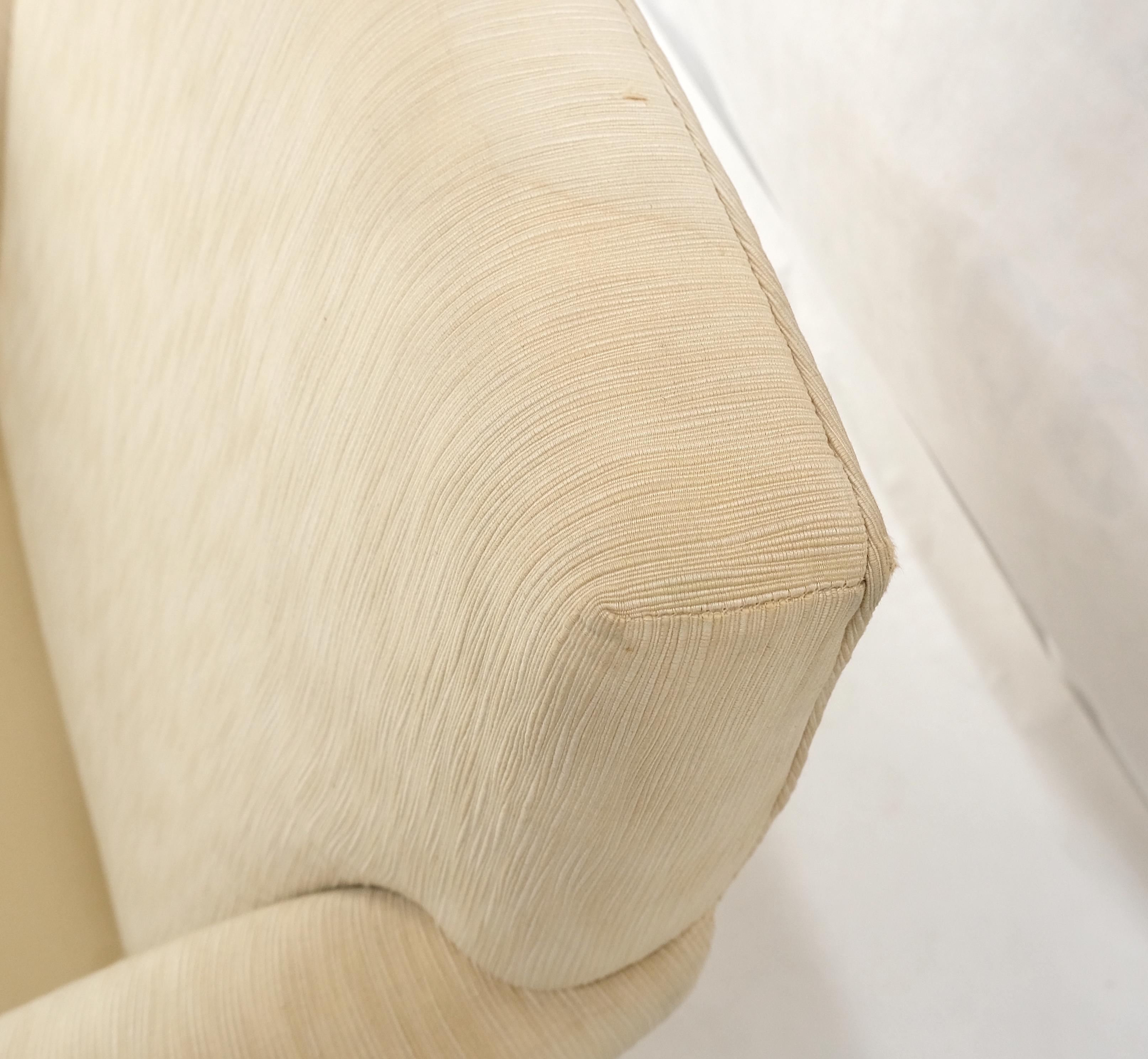 Pair of Baker Light Cream Beige Upholstery Lounge Club Chairs 5