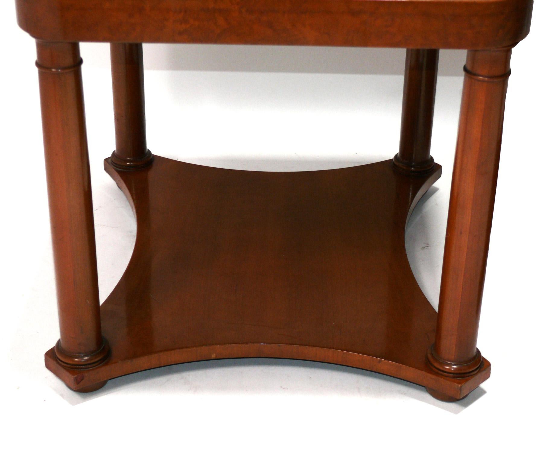 Late 20th Century Pair of Baker Neoclassical End Tables or Nightstands For Sale