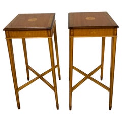Coppia di piedistalli Baker in stile Regency