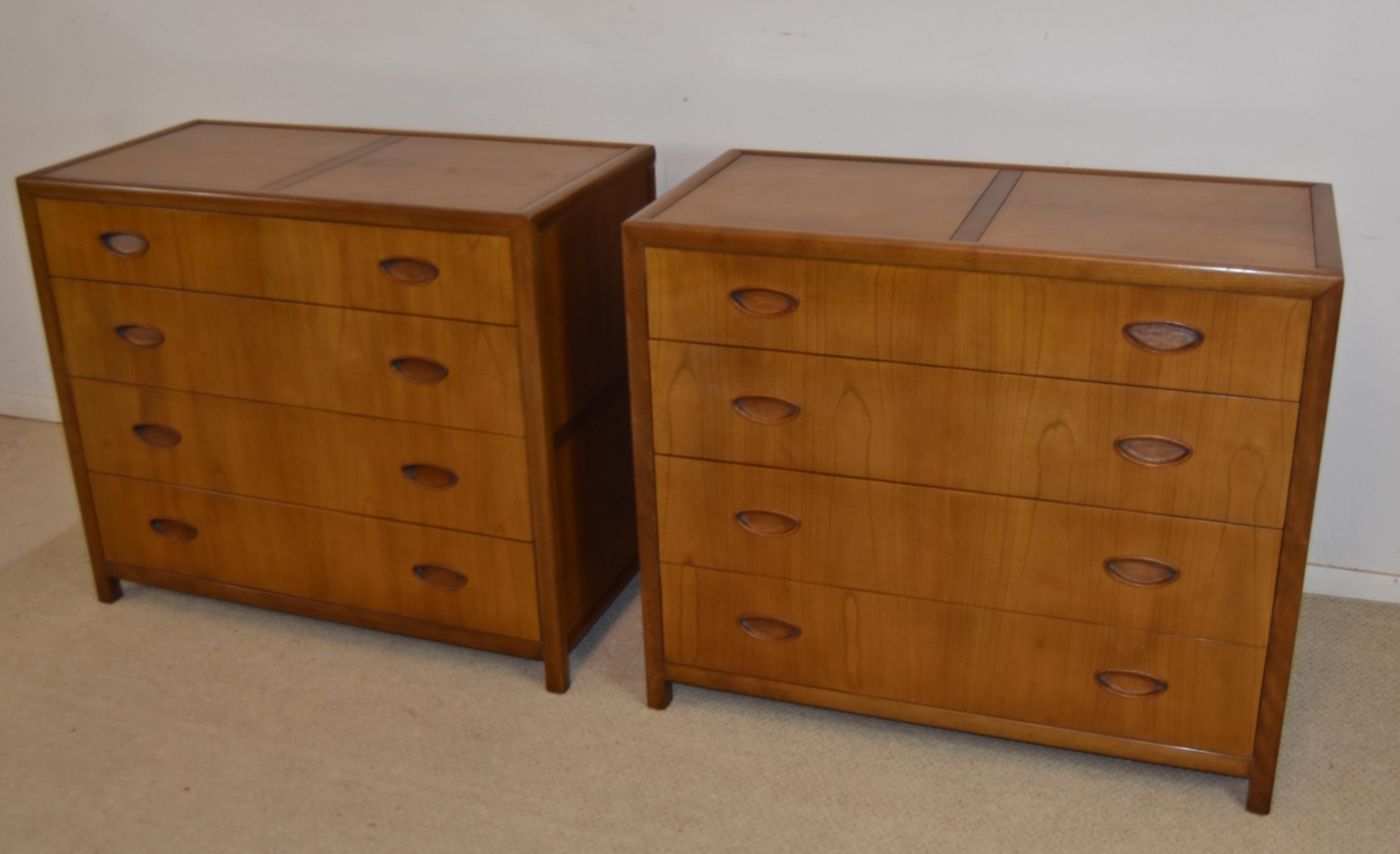 Pair Mid-Century Modern bachelor chests 
