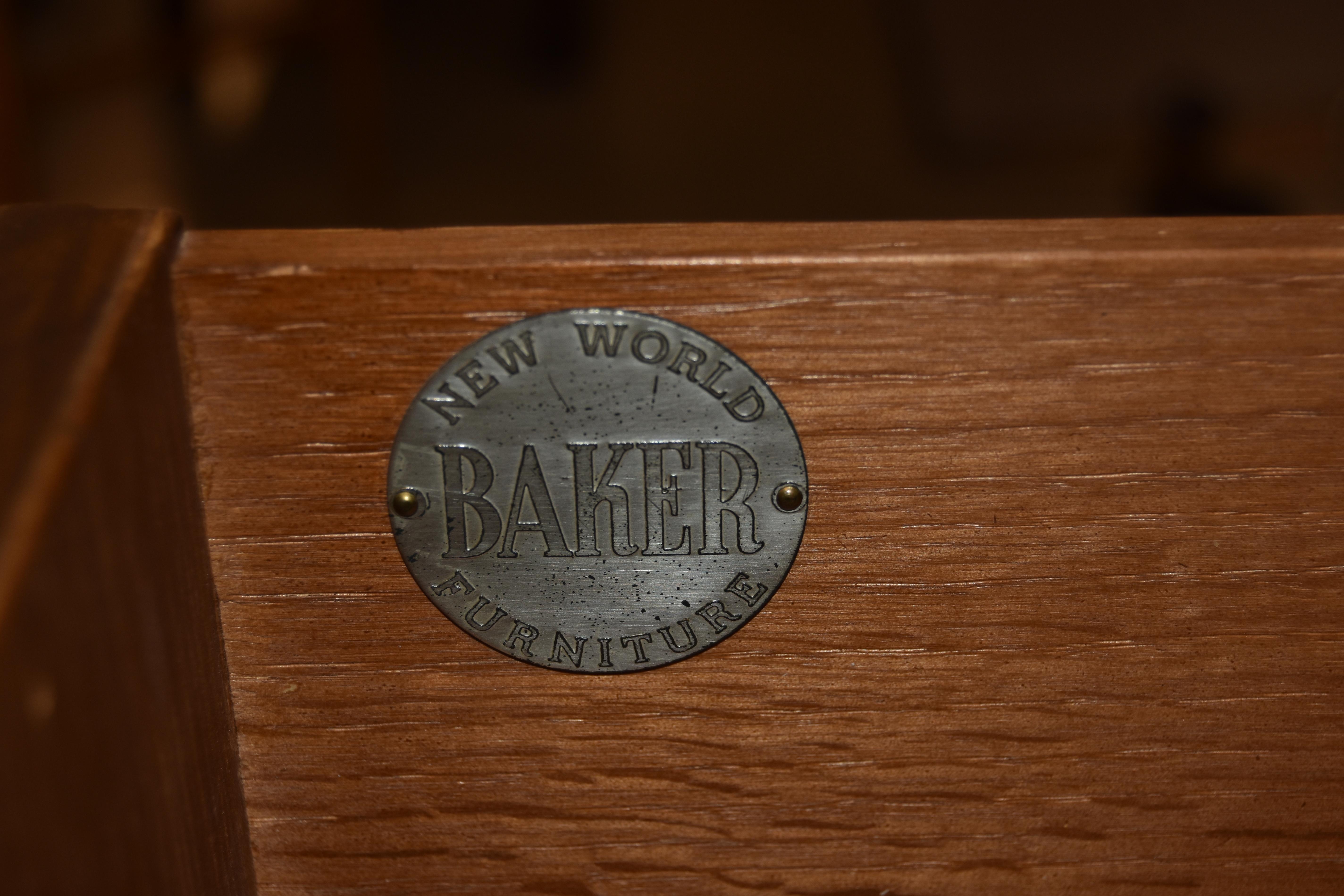 20th Century Pair of Baker Walnut Chests/Dressesr New World Collection Att. to Michael Taylor