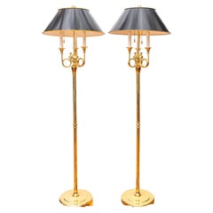 Pair of Baldwin Heavy Brass Floor Lamps