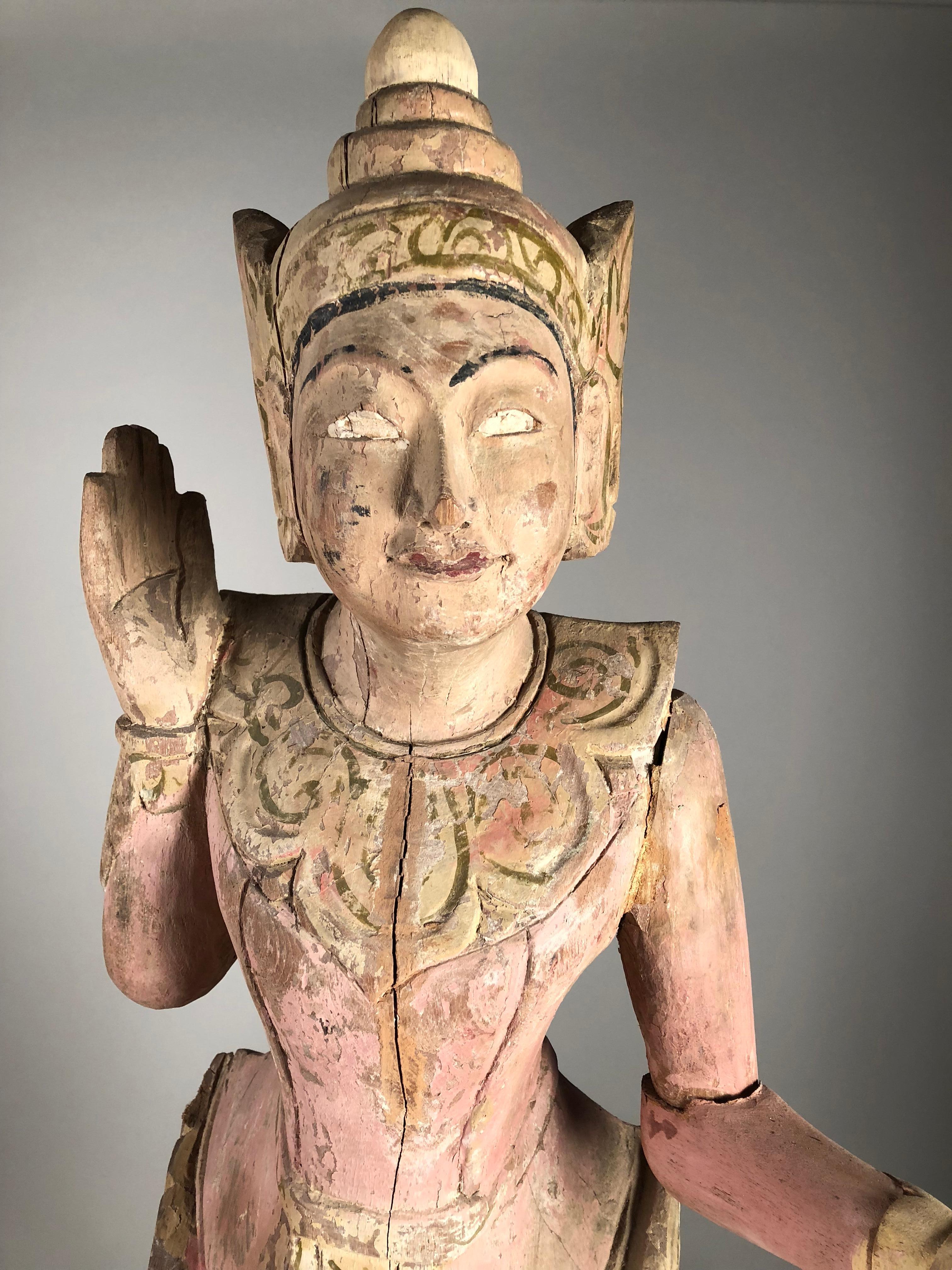 20th Century Pair of Balinese Figural Sculptures
