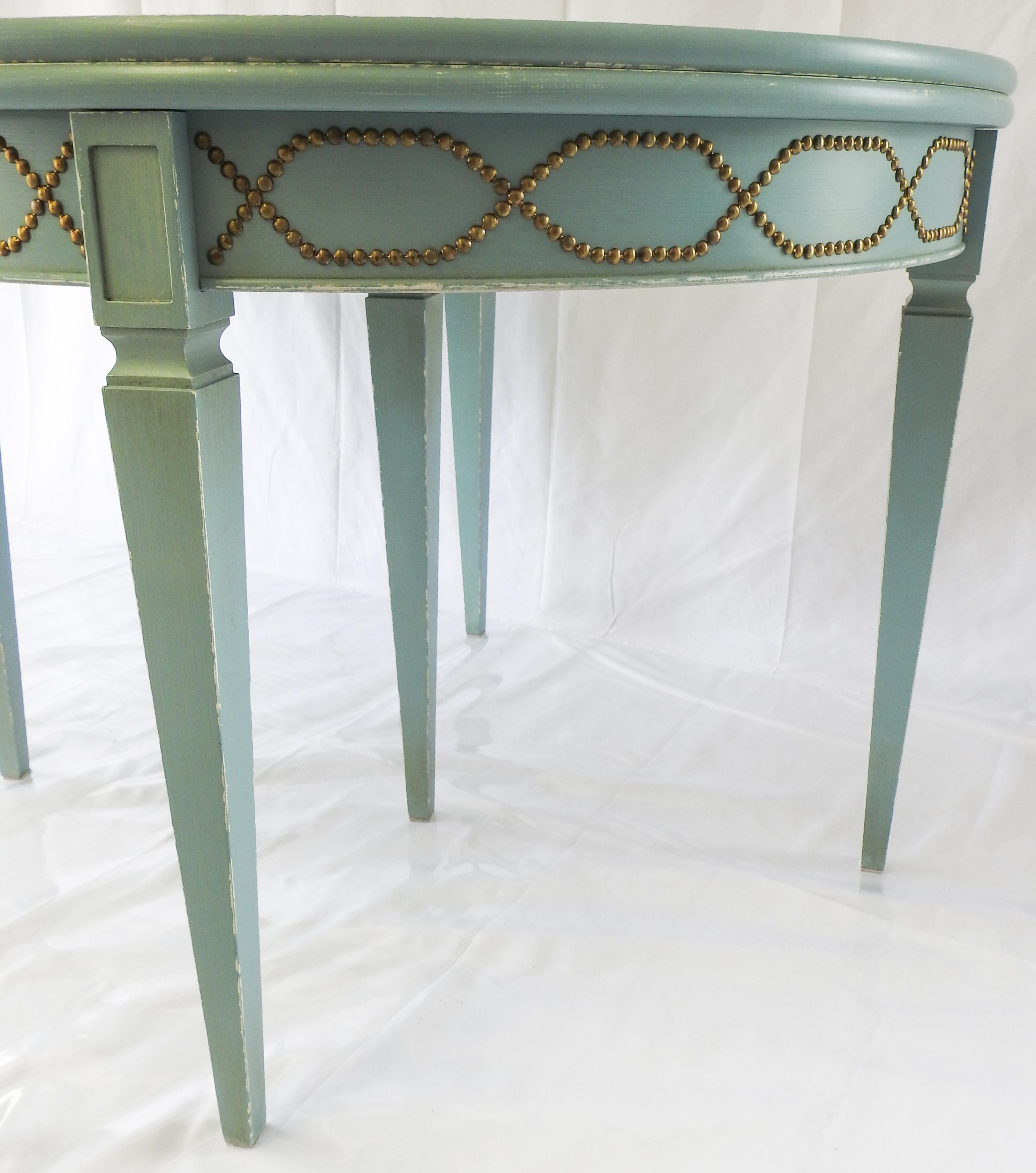 20th Century Pair of Ballard Designs Demilune Tables For Sale