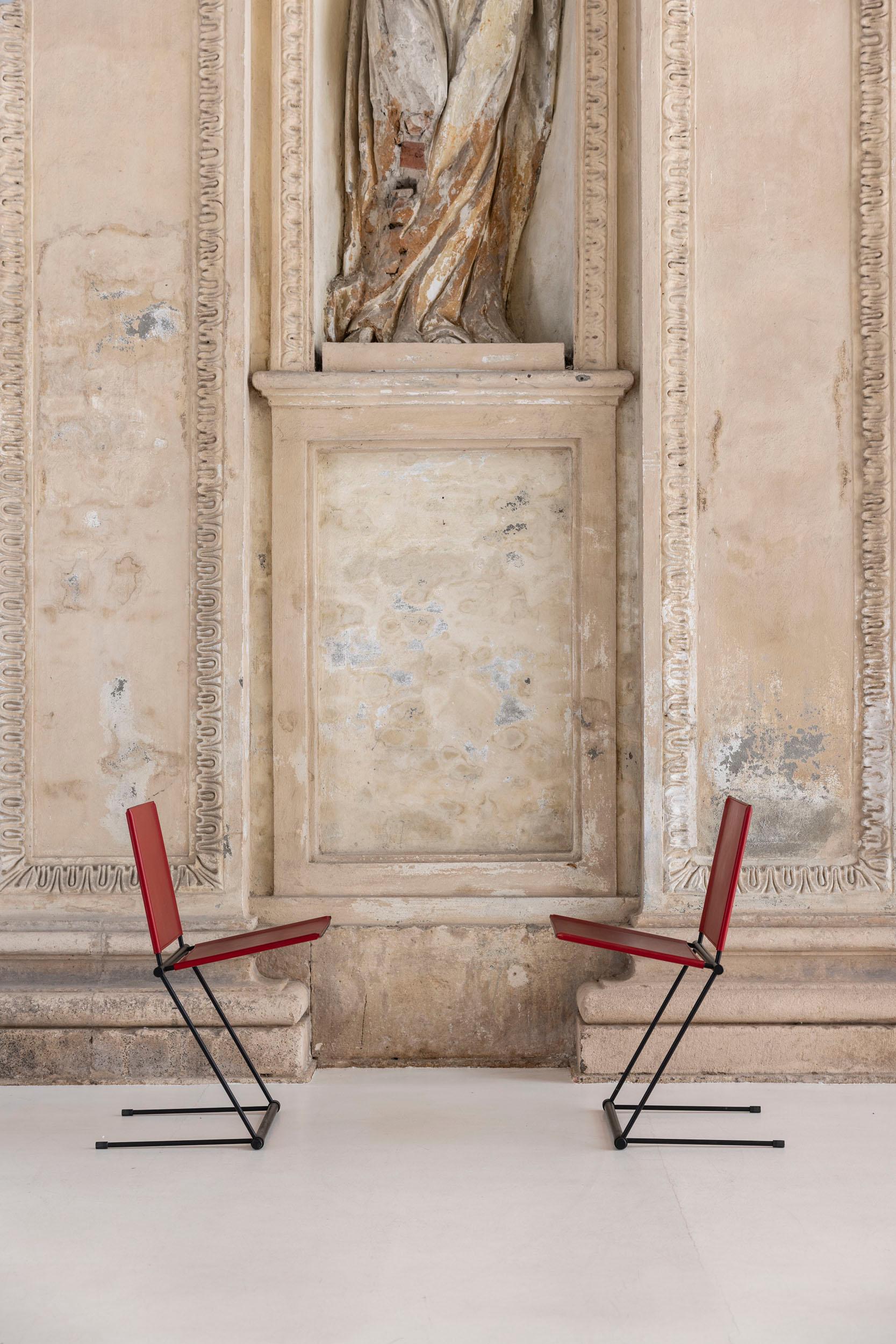 Italian Pair of Ballerina chairs by Herbert Ohl for Matteo Grassi, 1990