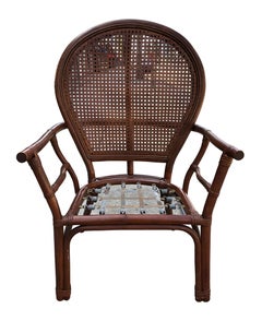 Pair of Ballon-Back Armchairs by Ficks Reed