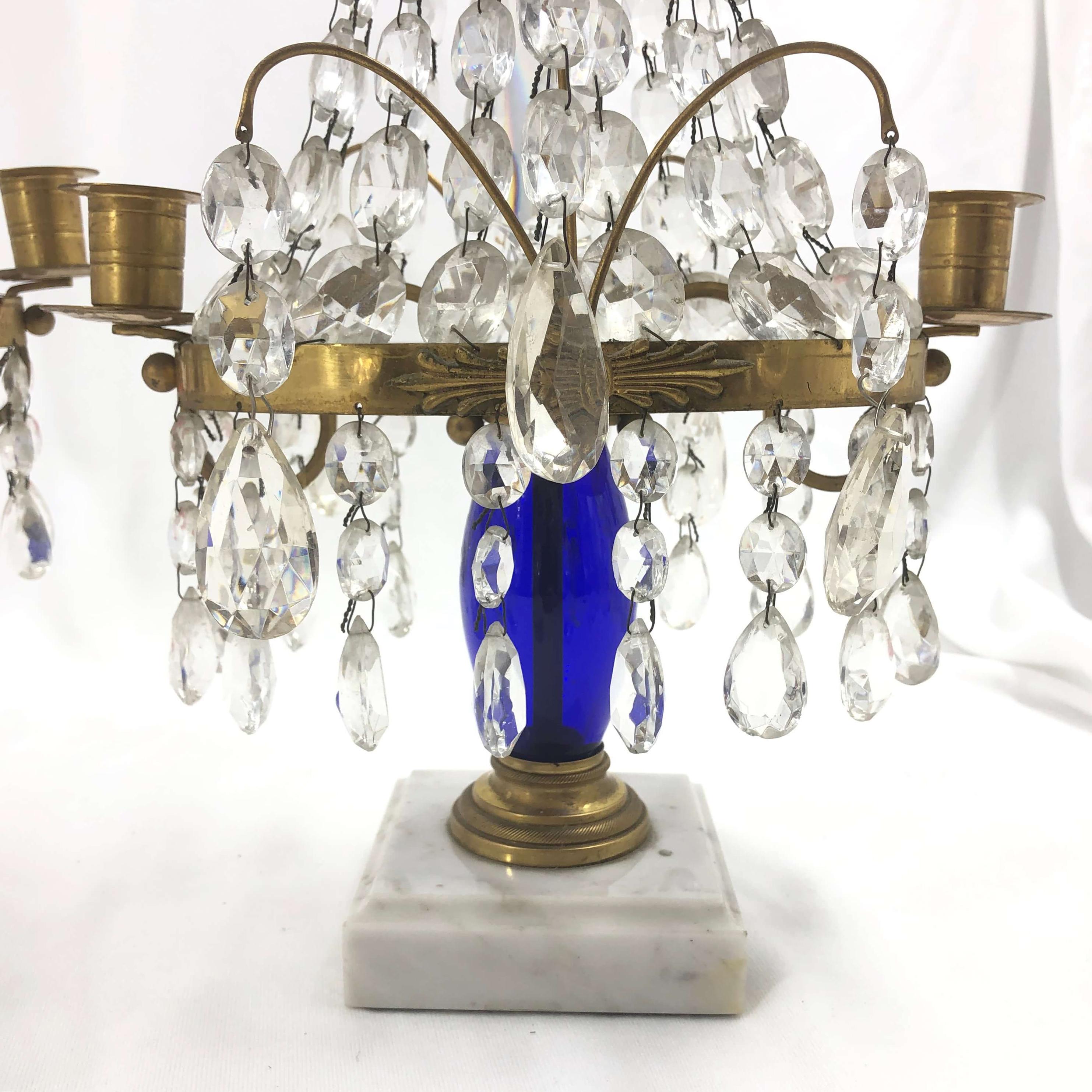 Neoclassical Pair of Baltic Candleabra For Sale