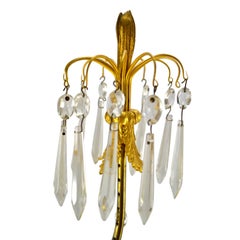 Pair of Baltic Crystal and Marble Girandoles 'Candelabra'