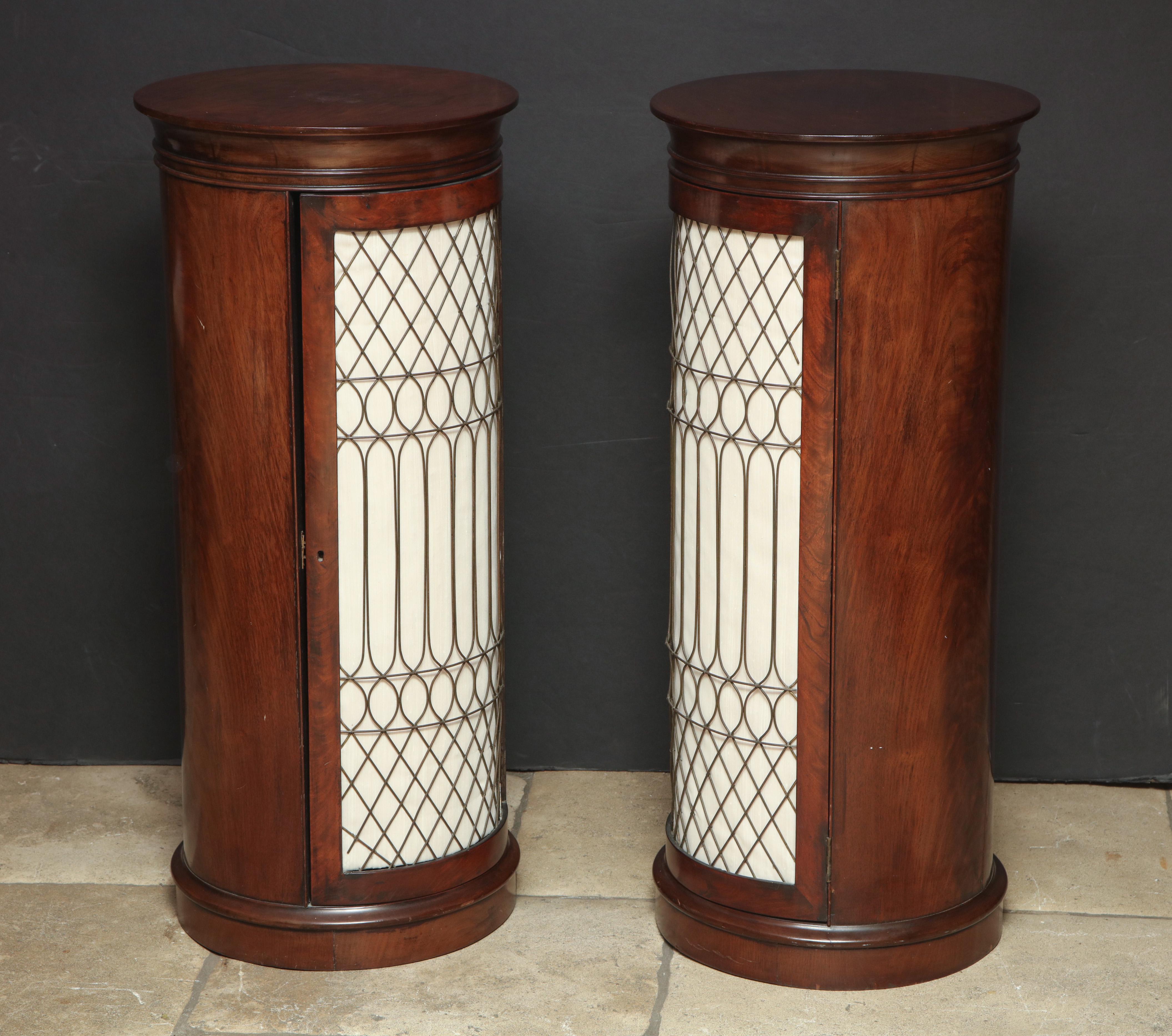 Neoclassical Pair of Baltic Cylinder Pedestals