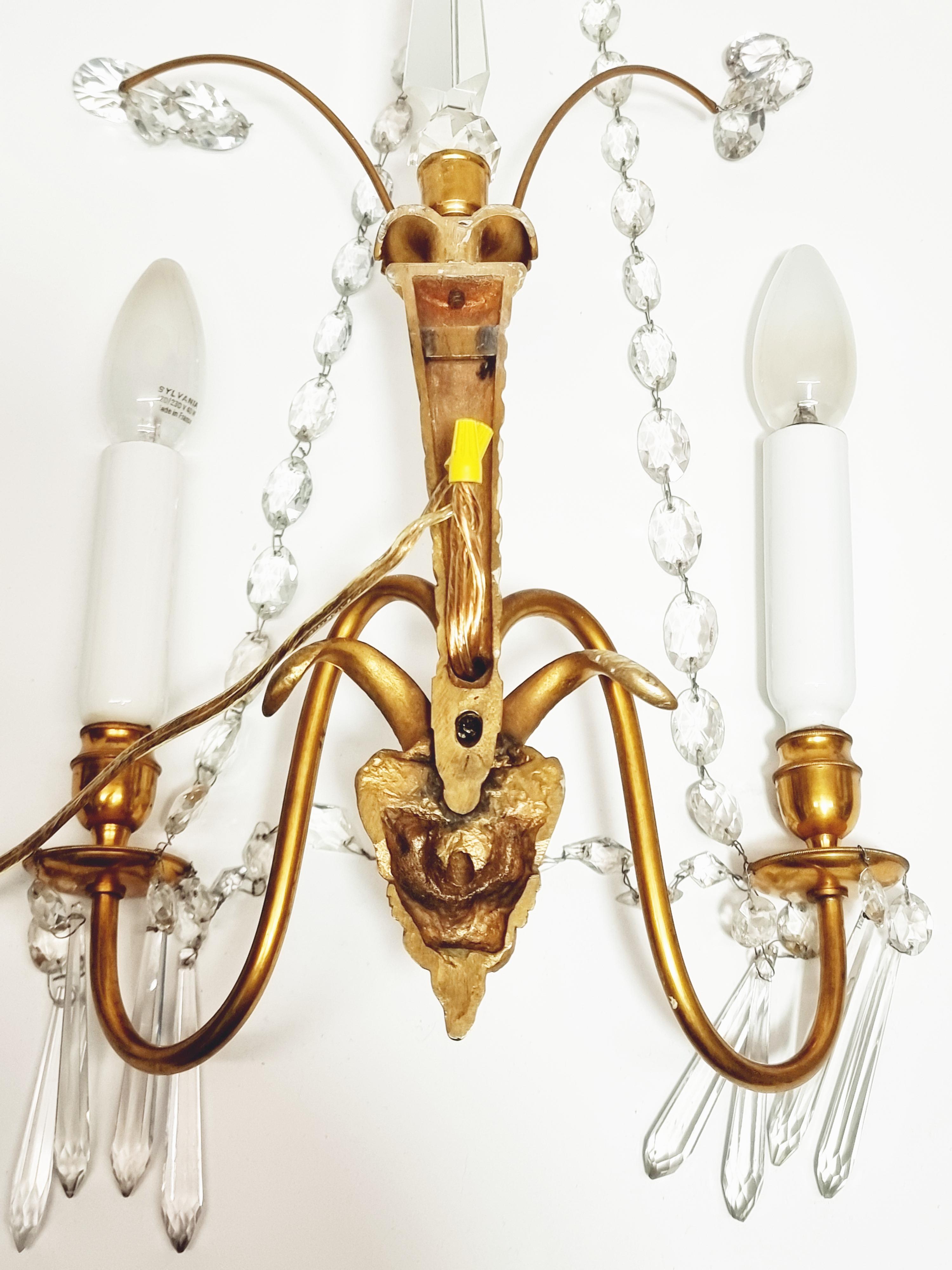 Pair of Baltic Gilt Satyr Faun Head Wall Sconces, Late 19th / Early 20th Century For Sale 5