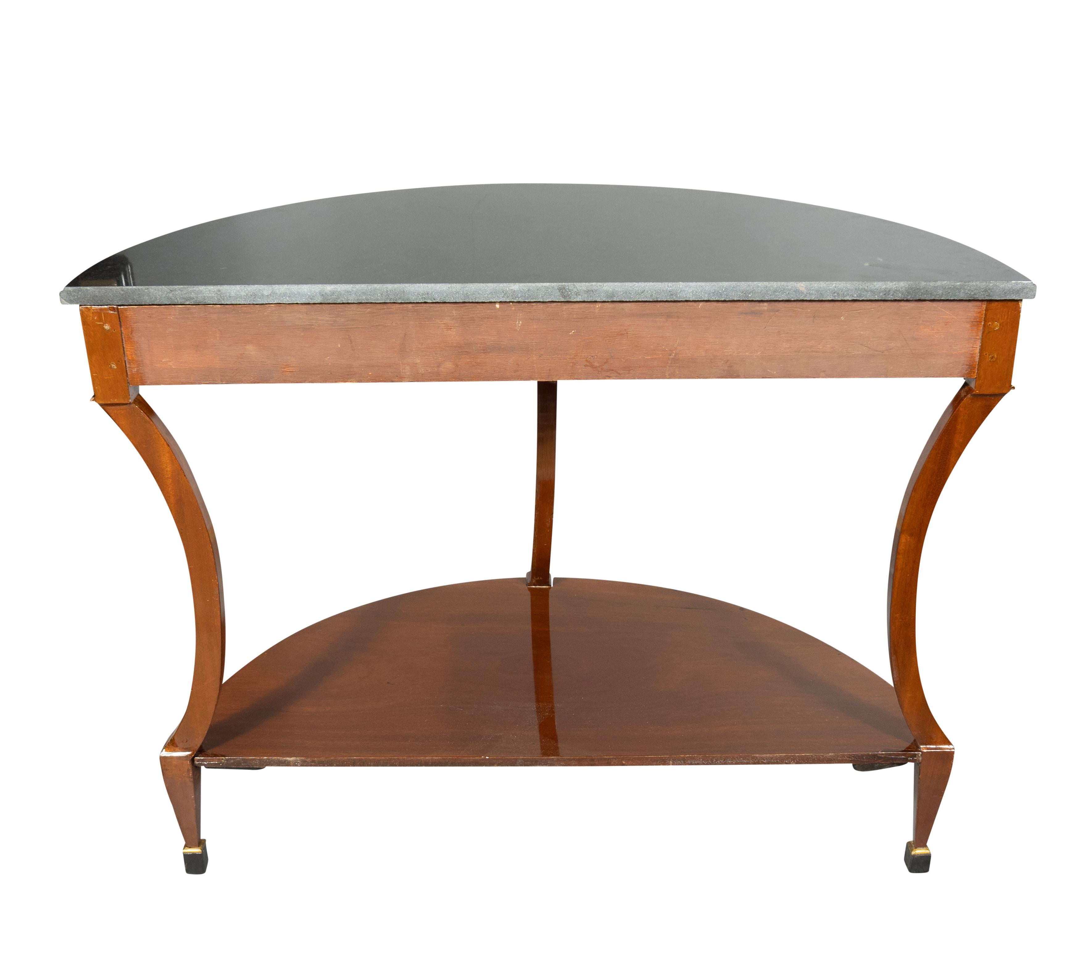 Pair Of Baltic Mahogany And Brass Mounted Console Tables For Sale 1