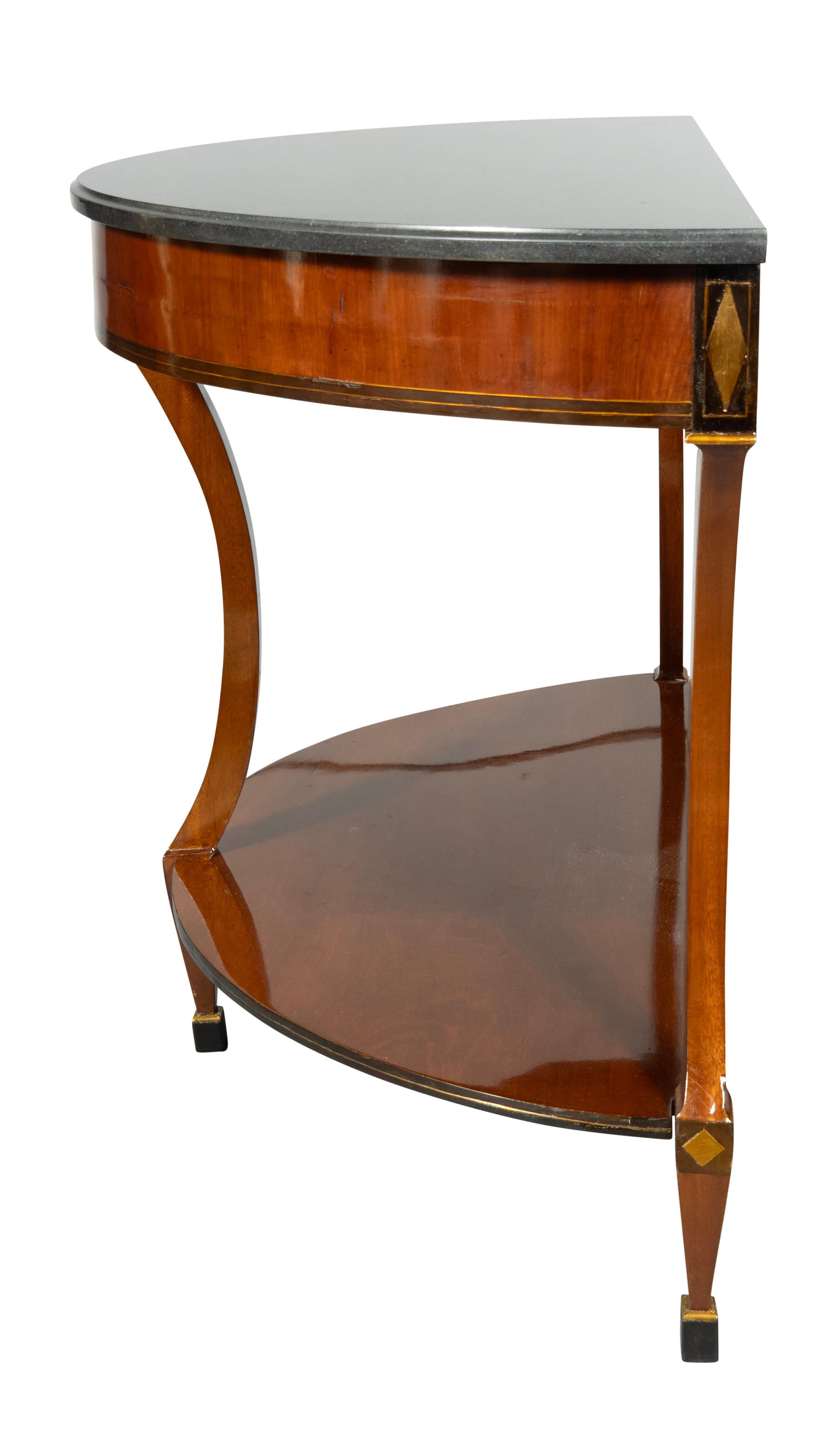 Pair Of Baltic Mahogany And Brass Mounted Console Tables For Sale 2