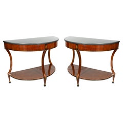 Pair Of Baltic Mahogany And Brass Mounted Console Tables