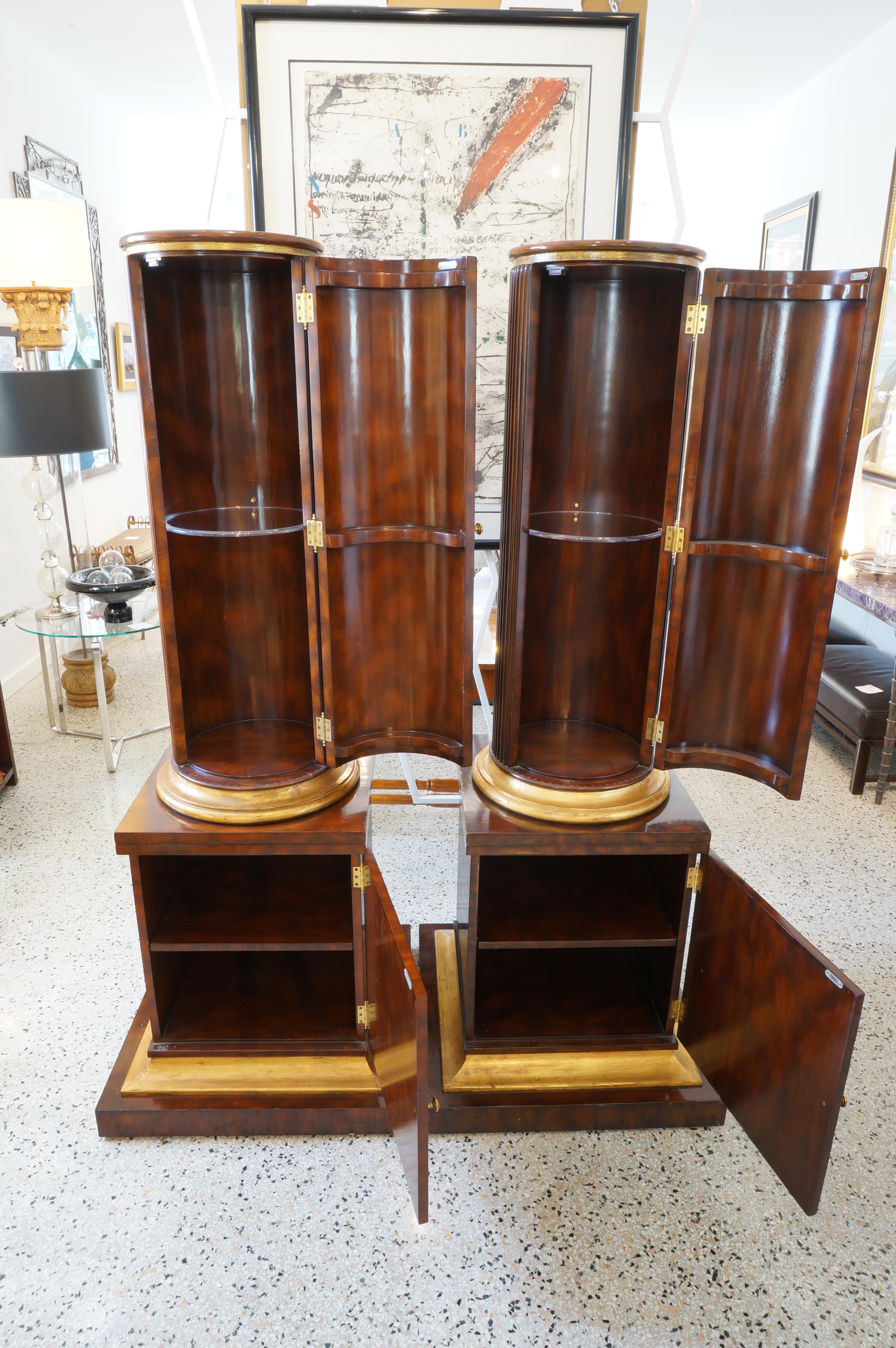 American Pair of Baltic Regency Revial Style Cabinets