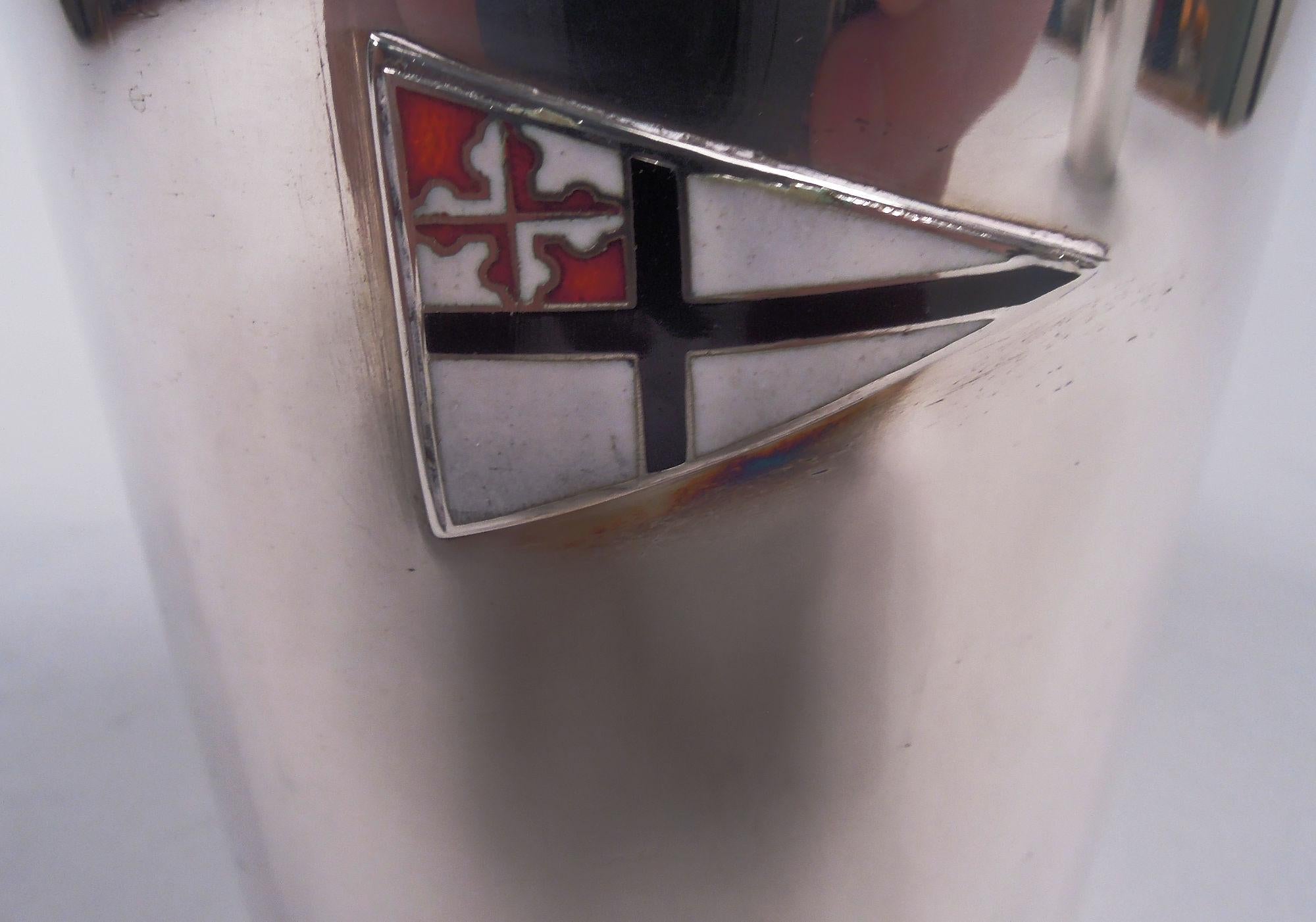 Mid-Century Modern Pair of Baltimore Tumblers with Gibson Island Club Yacht Squadron Burgee