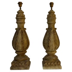 Paire de lampes à balustre Napoléon 3 