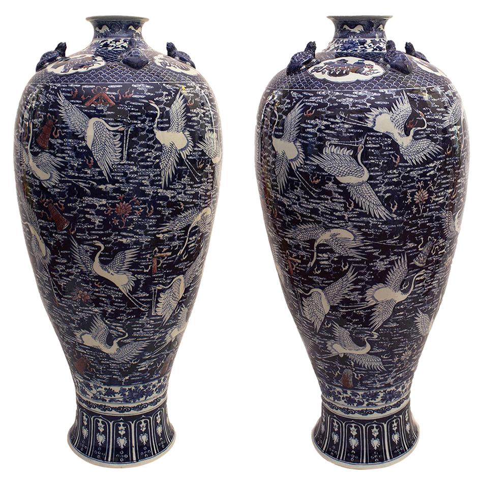 Pair of Baluster Meiping Vases, China, 21st Century
