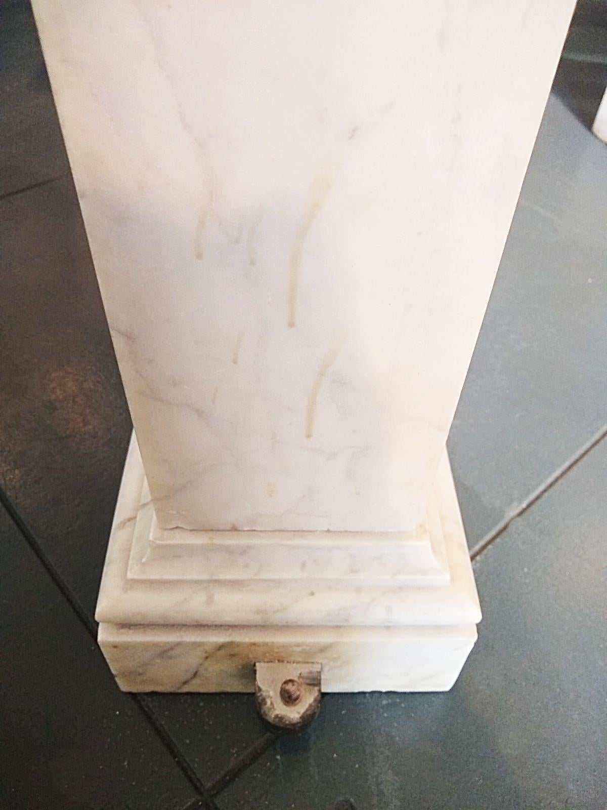 Pair of Balustrades in Carrara Marble, France Late 18th Century 1