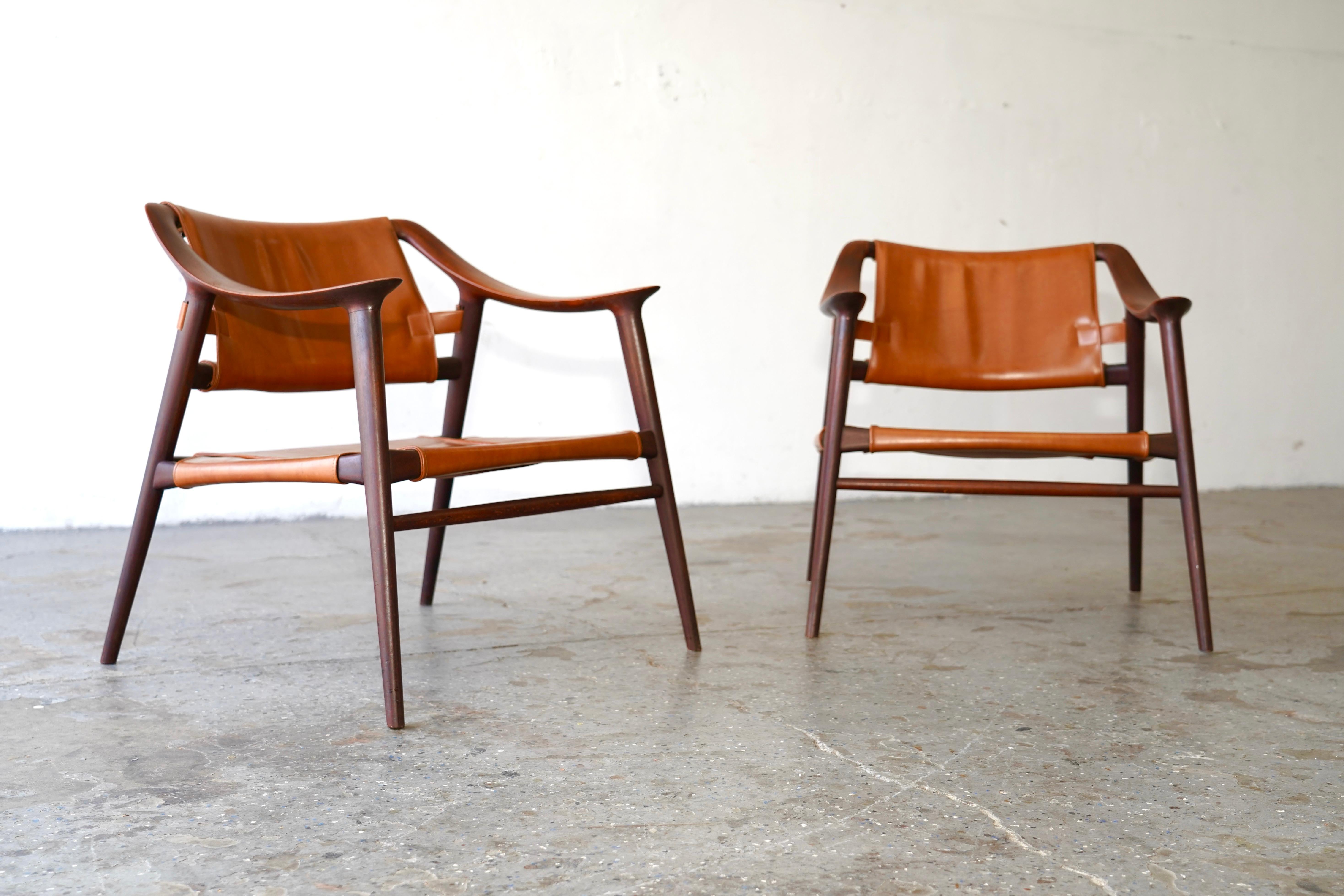 Paire de Bambi   Moderne danois  lounge Rolf Rastad & Adolf Relling  Chaises en vente 4