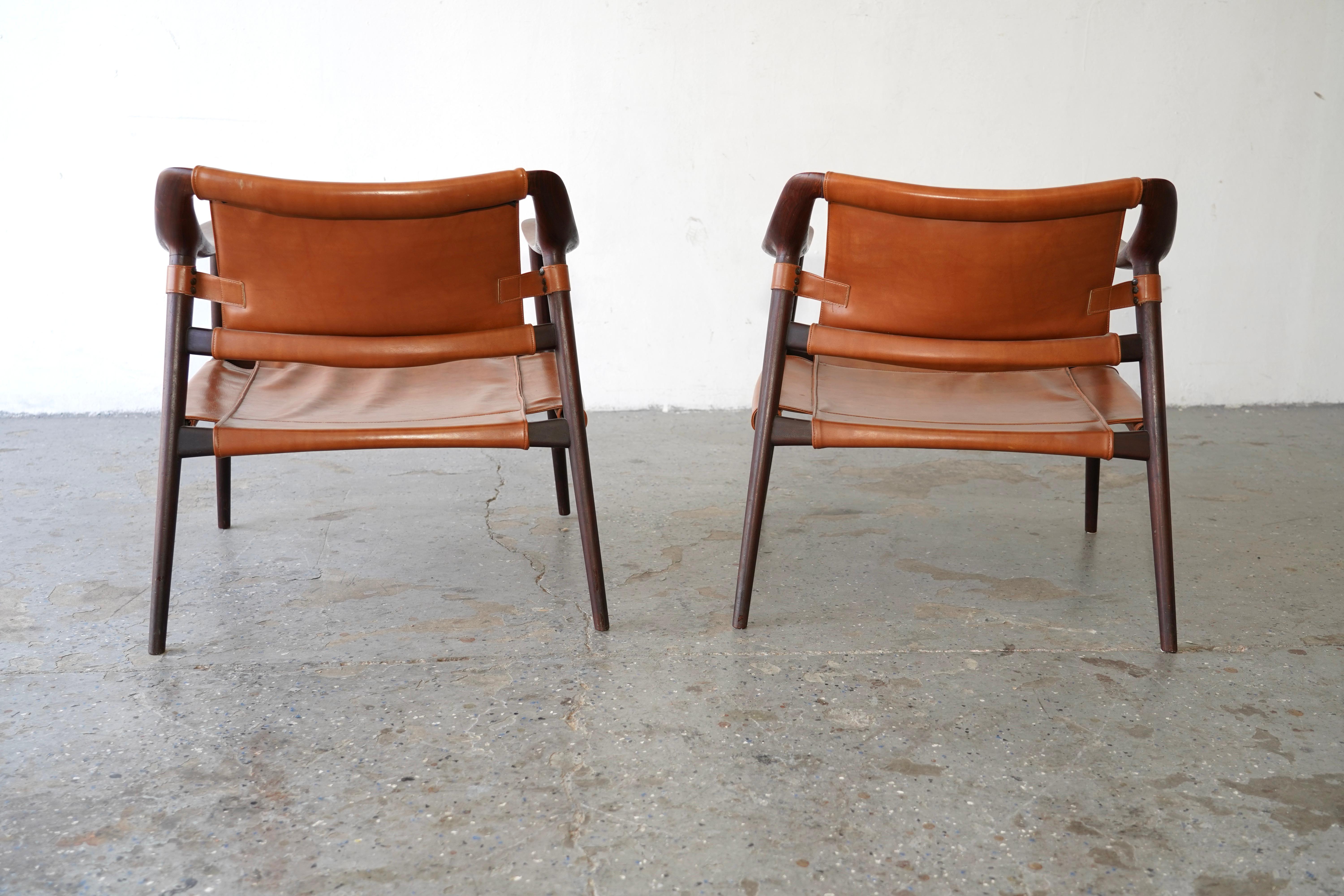 Paire de Bambi   Moderne danois  lounge Rolf Rastad & Adolf Relling  Chaises en vente 6