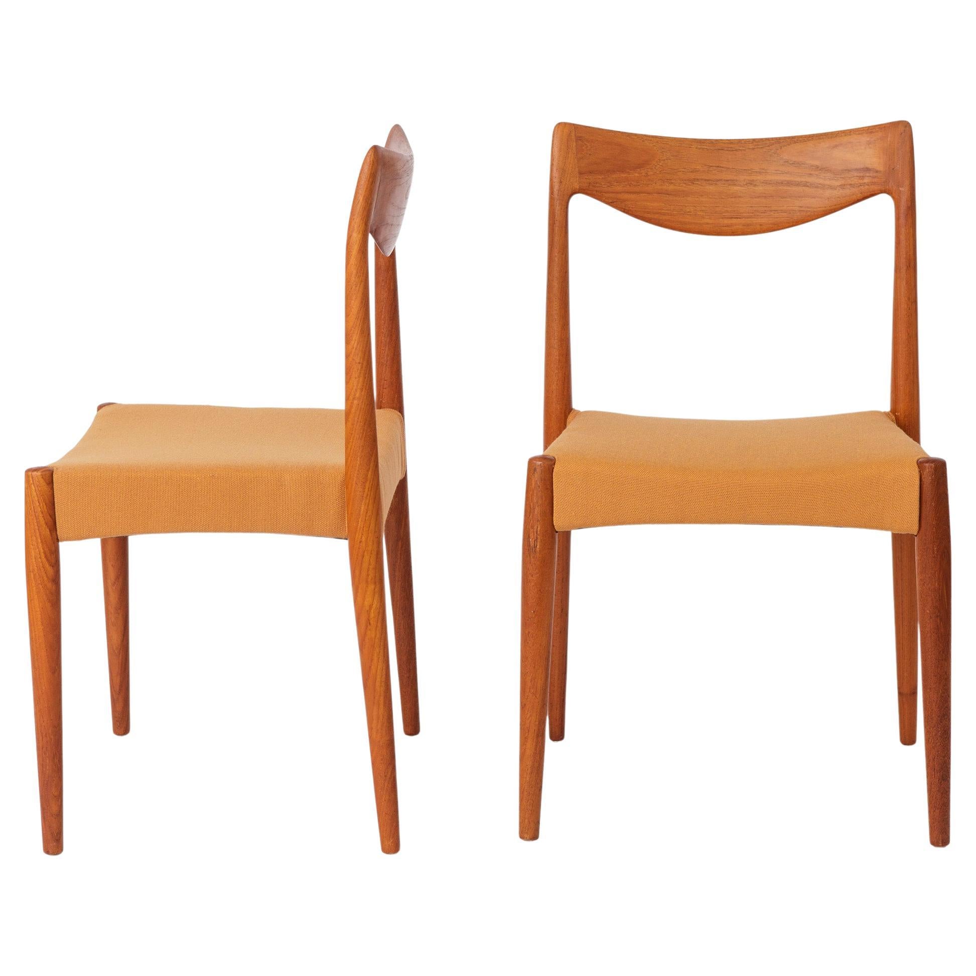 Pair of Bambi Dining Chairs by Rastad & Relling for Gustav Bahus, Norwegian 1960