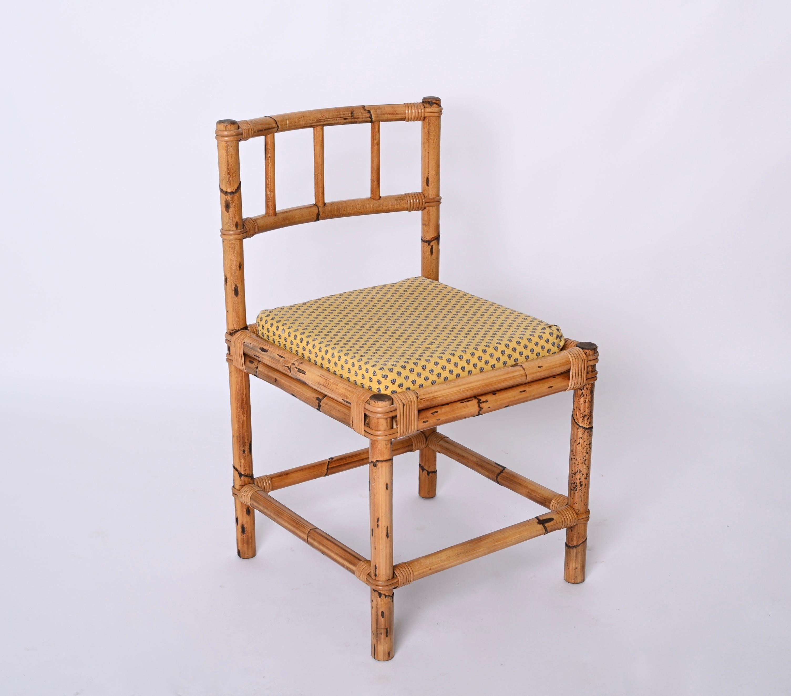 Pair of Bamboo and Rattan Chairs, Vivai Del Sud, Italy, 1970s 9