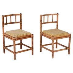 Pair of Bamboo and Rattan Chairs, Vivai Del Sud, Italy, 1970s