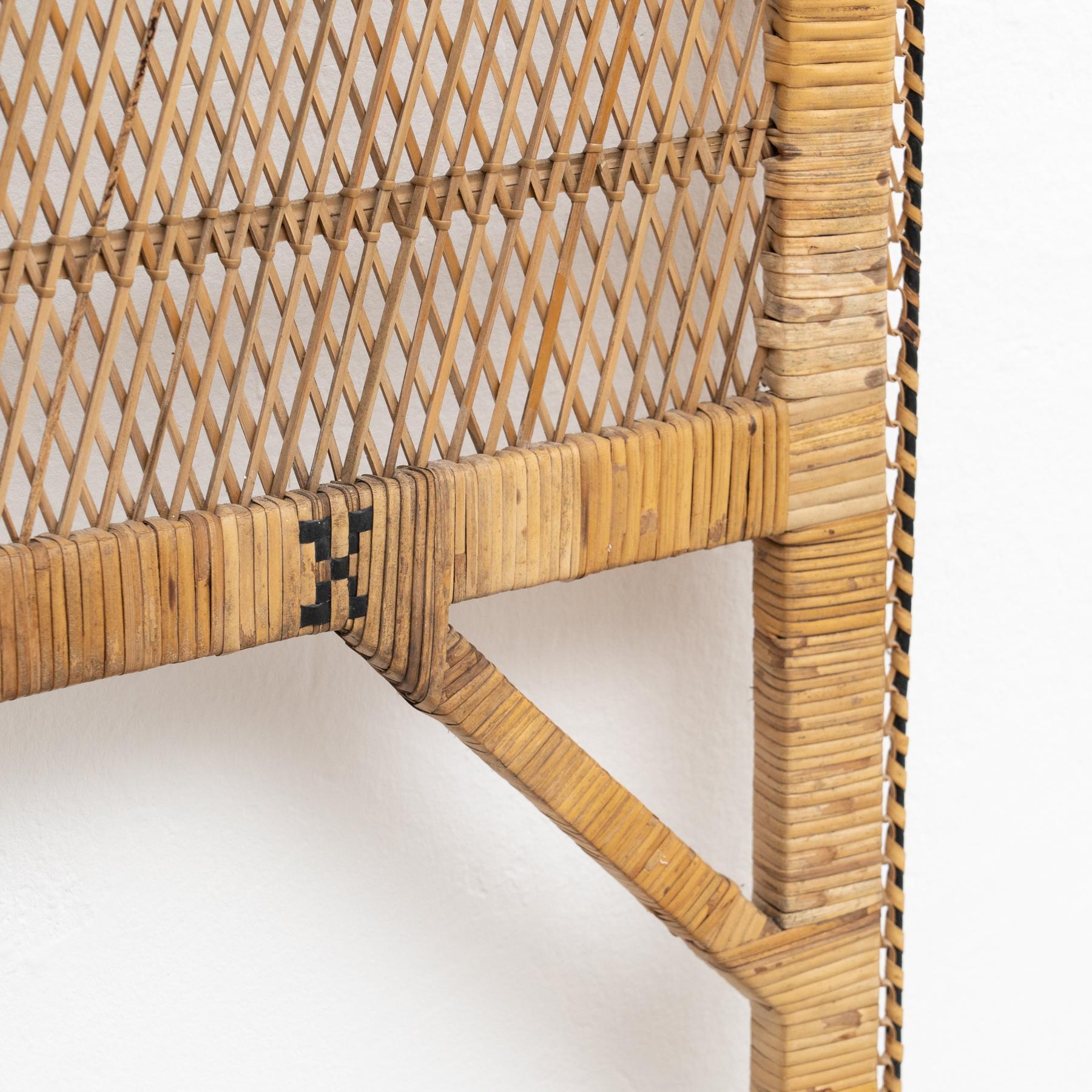 Pair of Bamboo and Rattan Headboard Handcrafted Philippines, 1960 For Sale 4