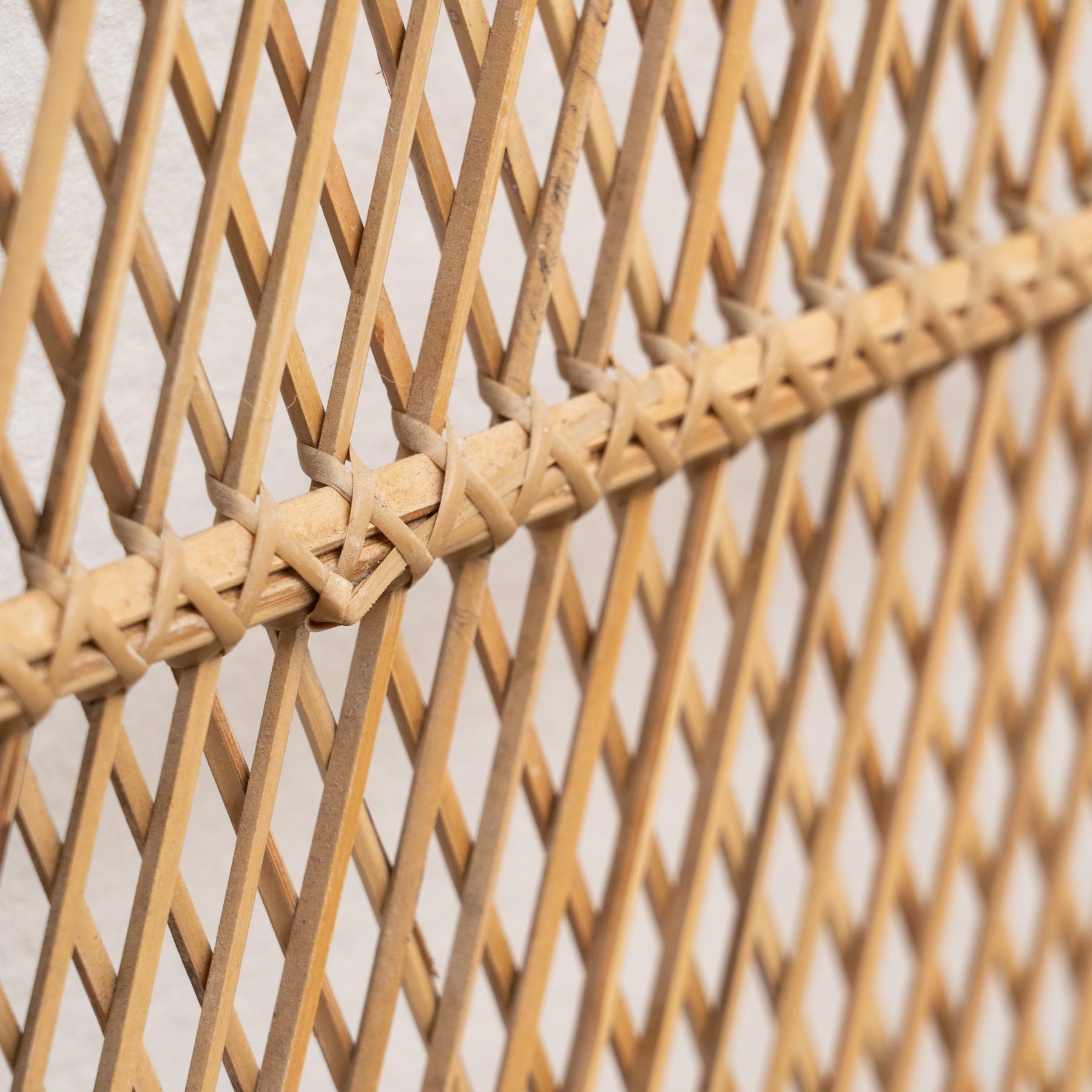 Pair of Bamboo and Rattan Headboard Handcrafted Philippines, 1960 For Sale 6