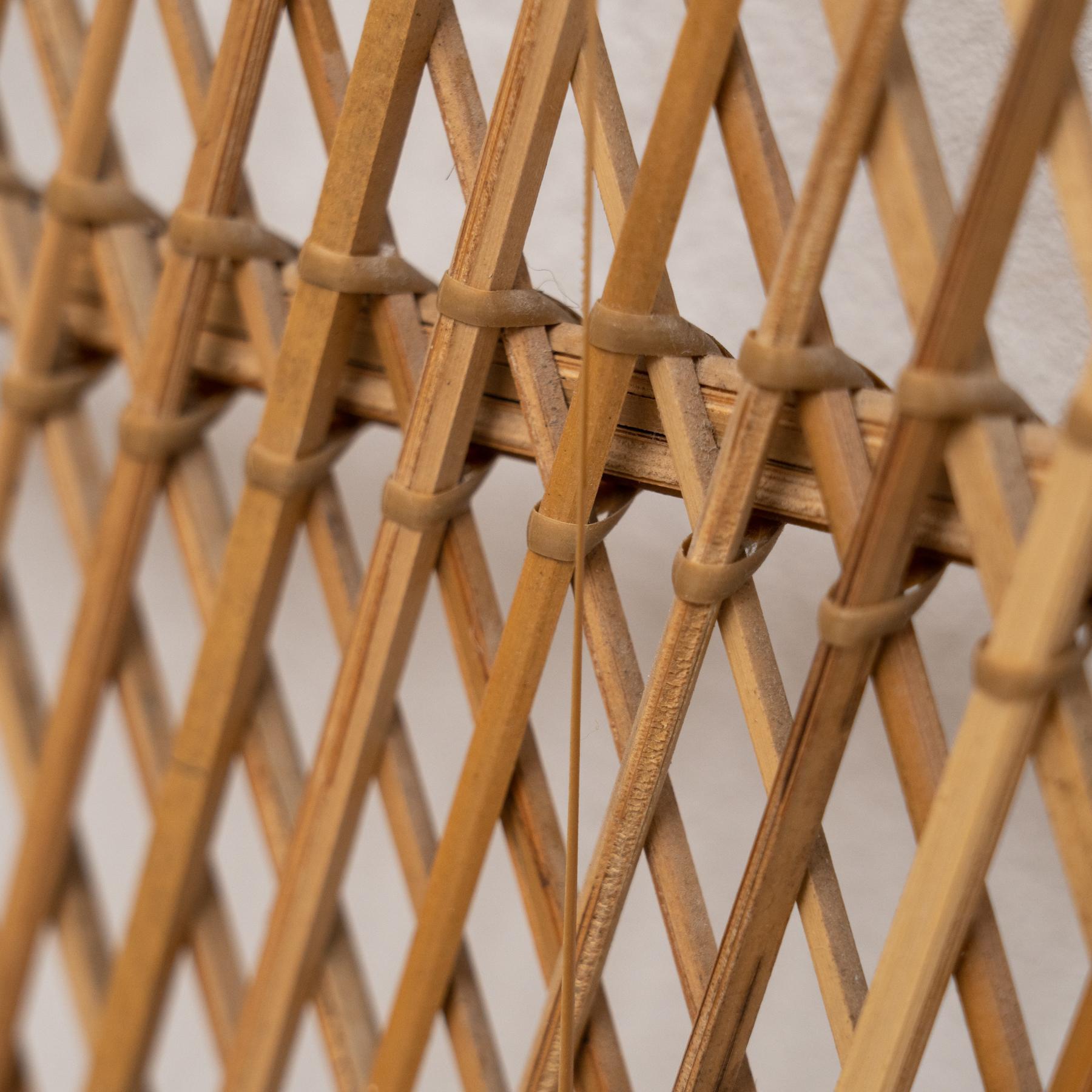 Pair of Bamboo and Rattan Headboard Handcrafted Philippines, 1960 For Sale 7