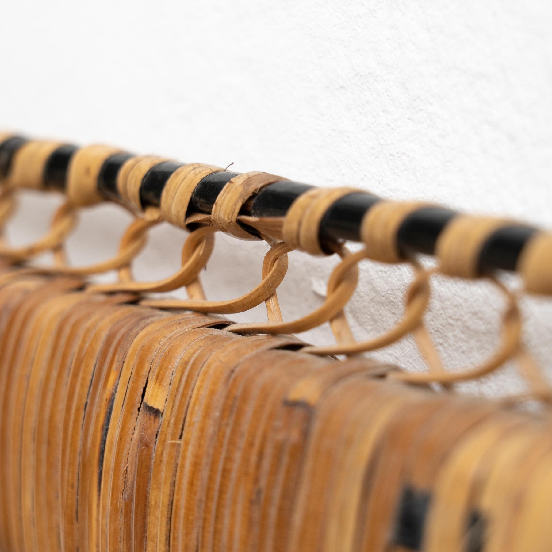 Pair of Bamboo and Rattan Headboard Handcrafted Philippines, 1960 For Sale 9