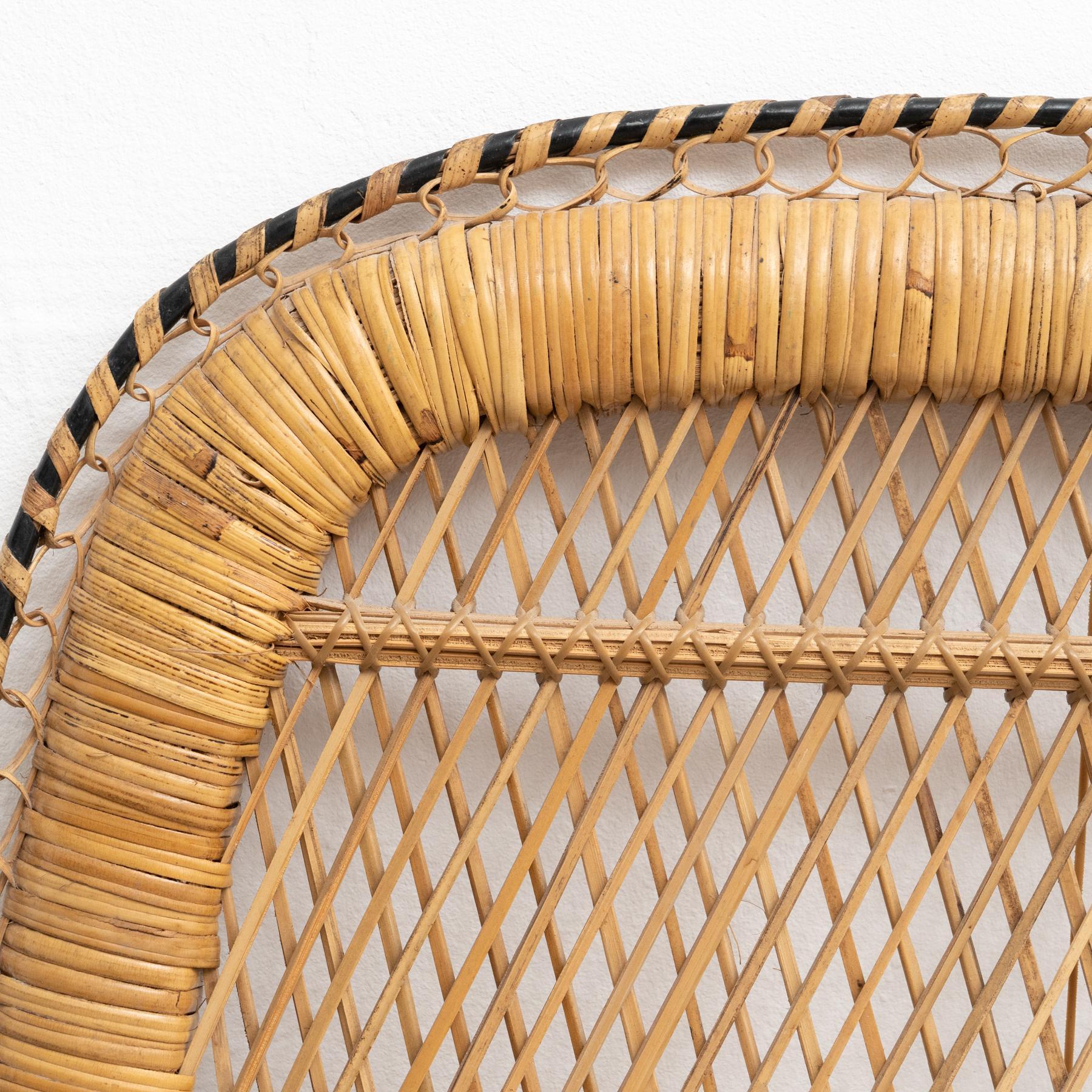Pair of Bamboo and Rattan Headboard Handcrafted Philippines, 1960 For Sale 1