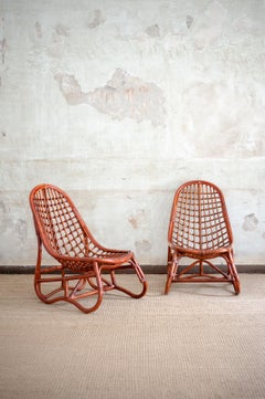 Pair of Bamboo Armchairs – 1980s