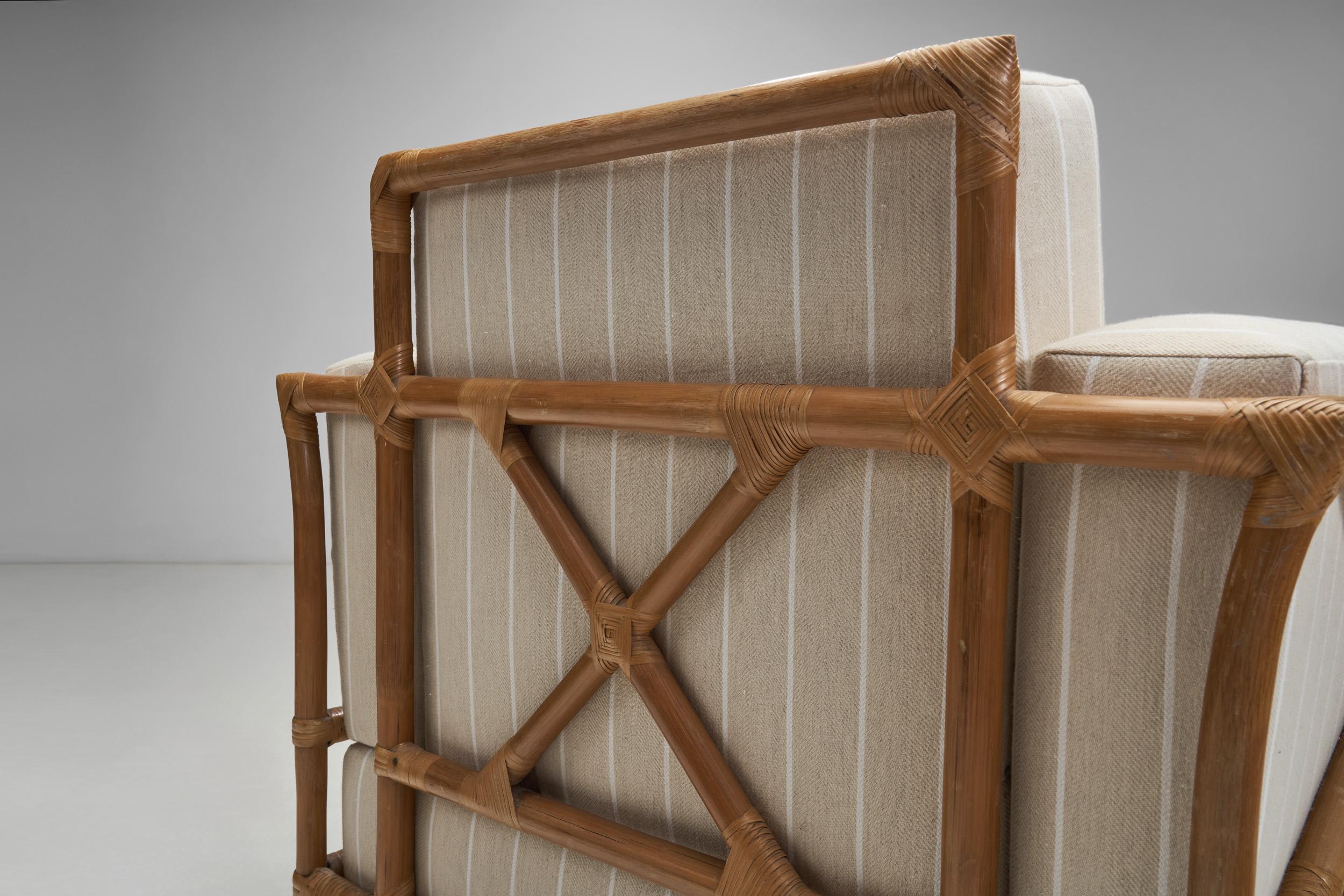 Pair of Bamboo Armchairs by Gasparucci Italo, Italy ca 1970s For Sale 5