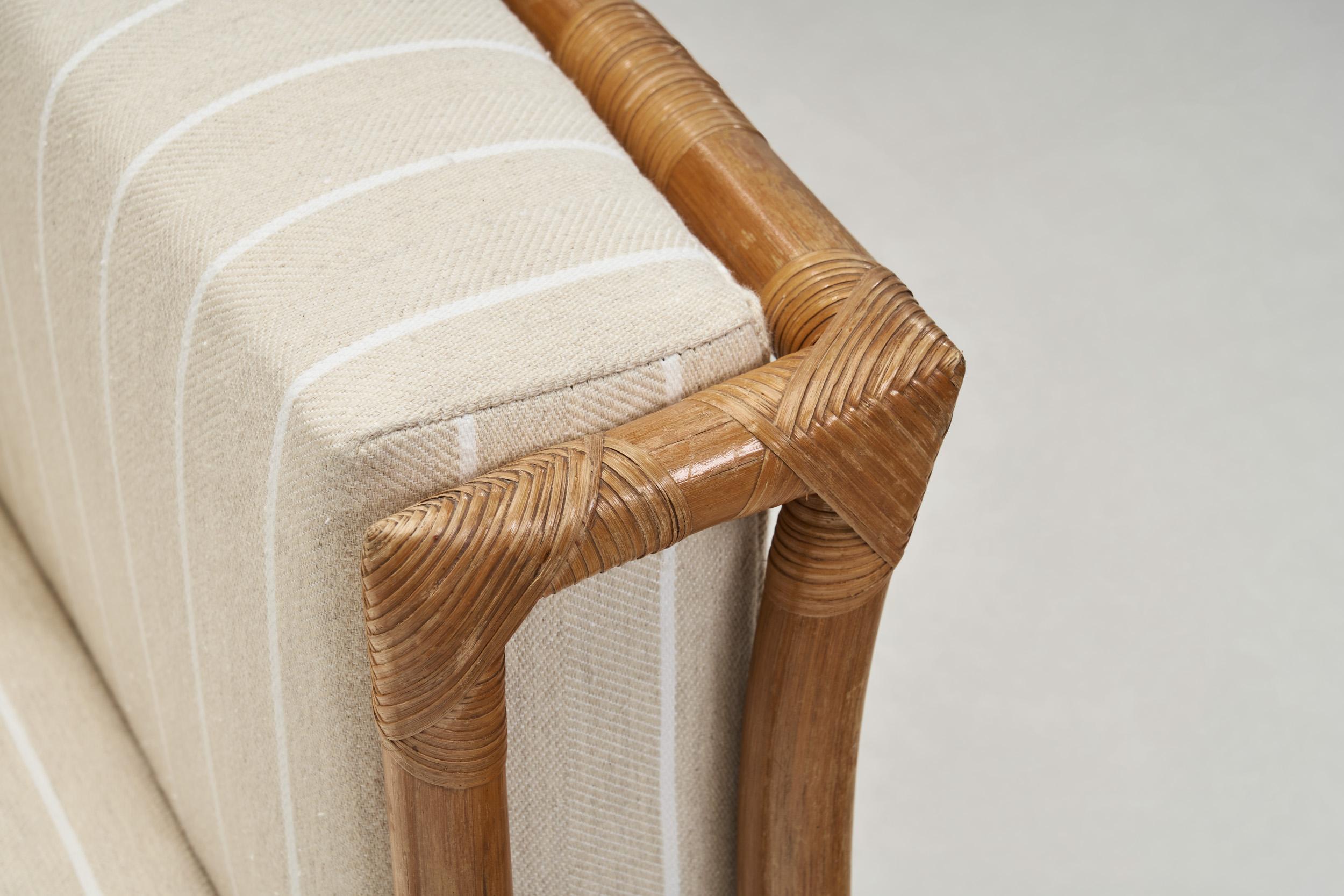 Pair of Bamboo Armchairs by Gasparucci Italo, Italy ca 1970s For Sale 1