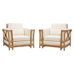 Pair of Bamboo Armchairs by Gasparucci Italo, Italy ca 1970s