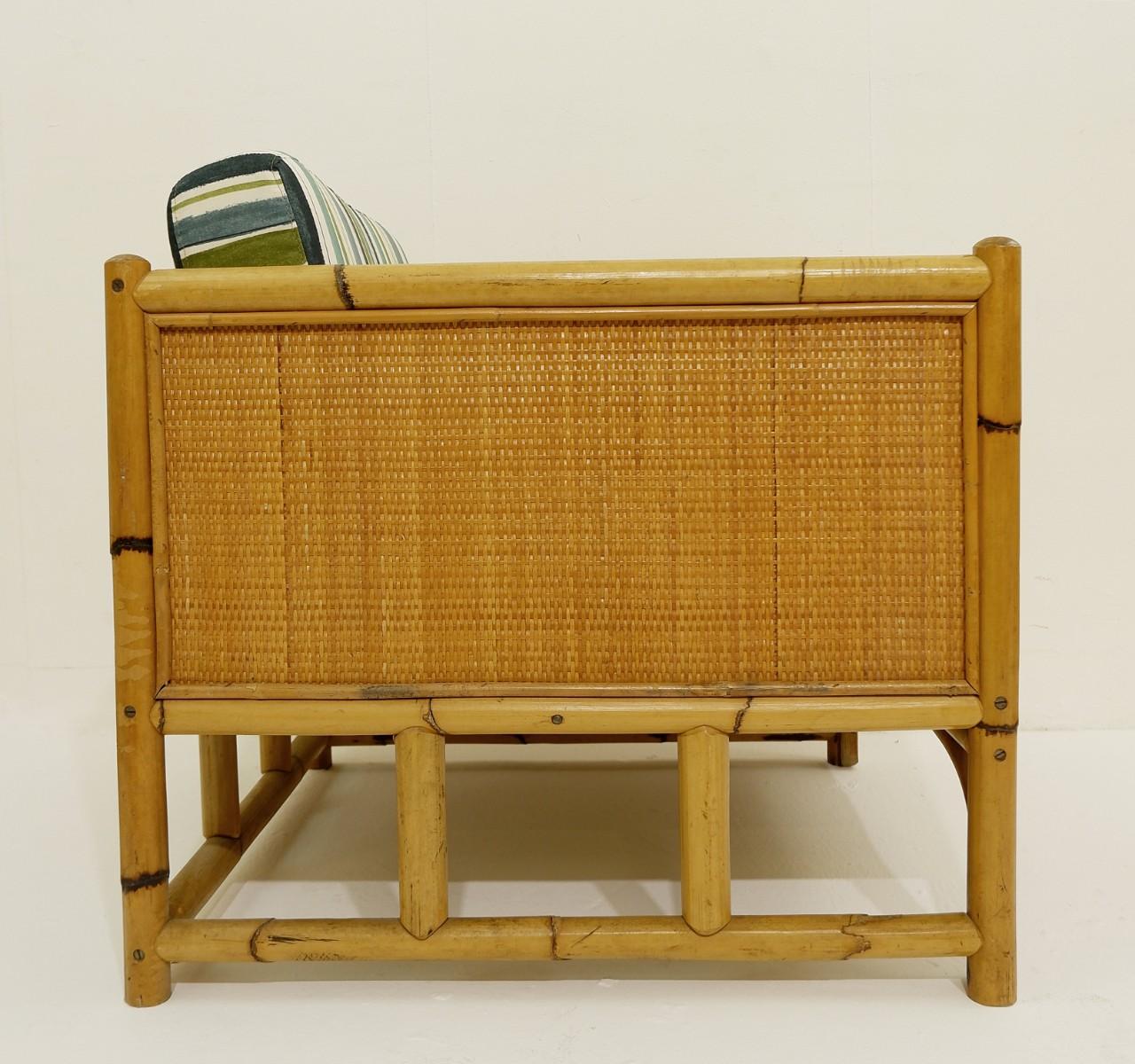 Late 20th Century Pair of Bamboo Armchairs