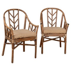 Pair of Bamboo Armchairs, Sweden circa 1900-20