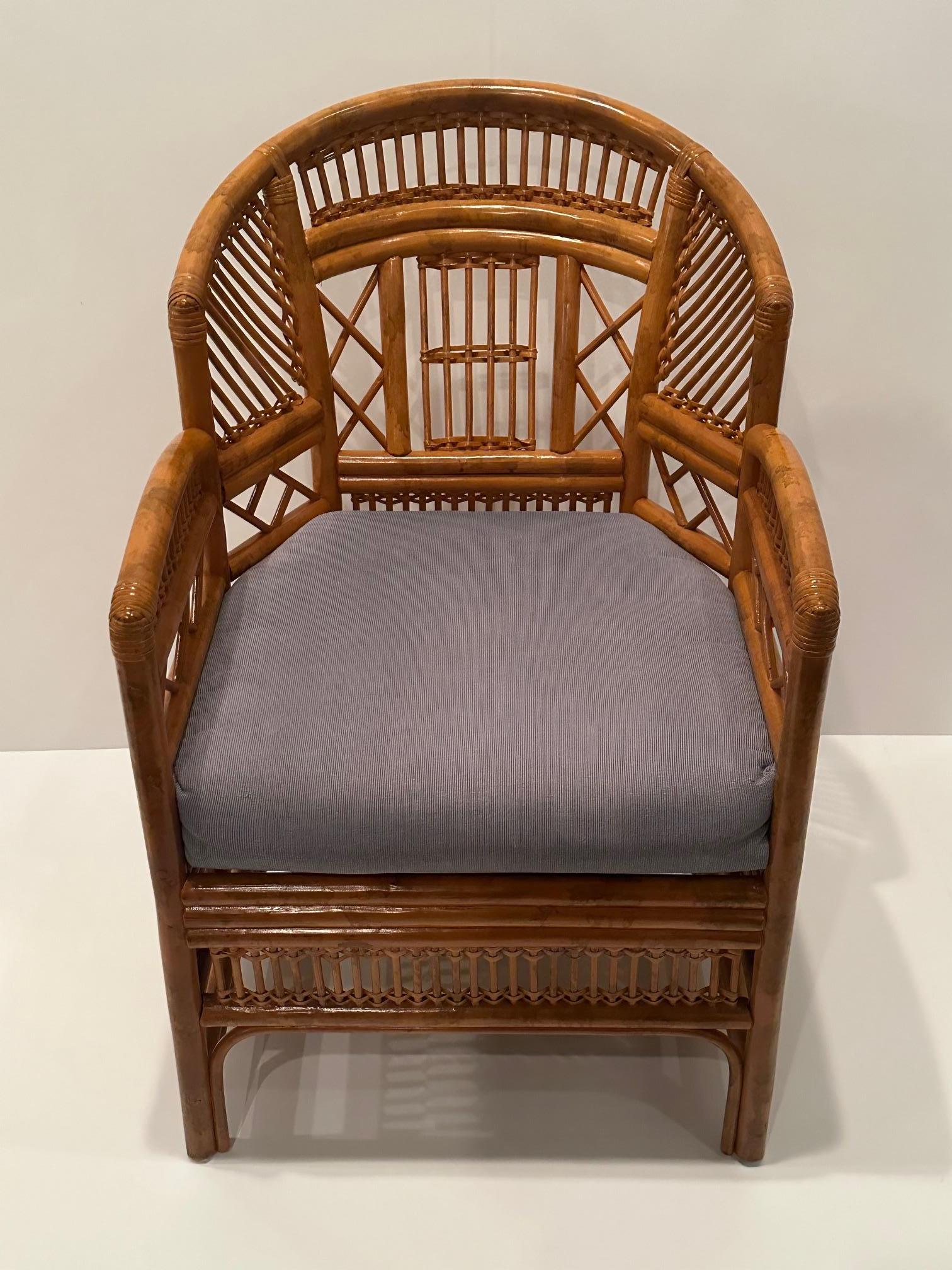Pair of Bamboo Brighton Pavilion Style Armchairs For Sale 10