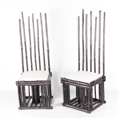 Pair of bamboo chairs