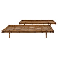 Pair of Bamboo Daybeds